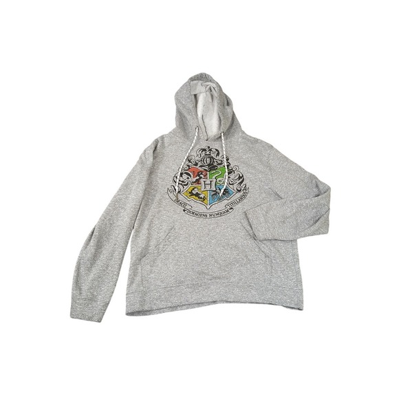 Other - Harry Potter Hoodie Sweatshirt Unisex Adult Small Gray Hogwarts Crest Draco
